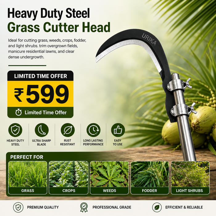 URIKA GreenEdge - Heavy Duty Steel Grass Cutter Head
