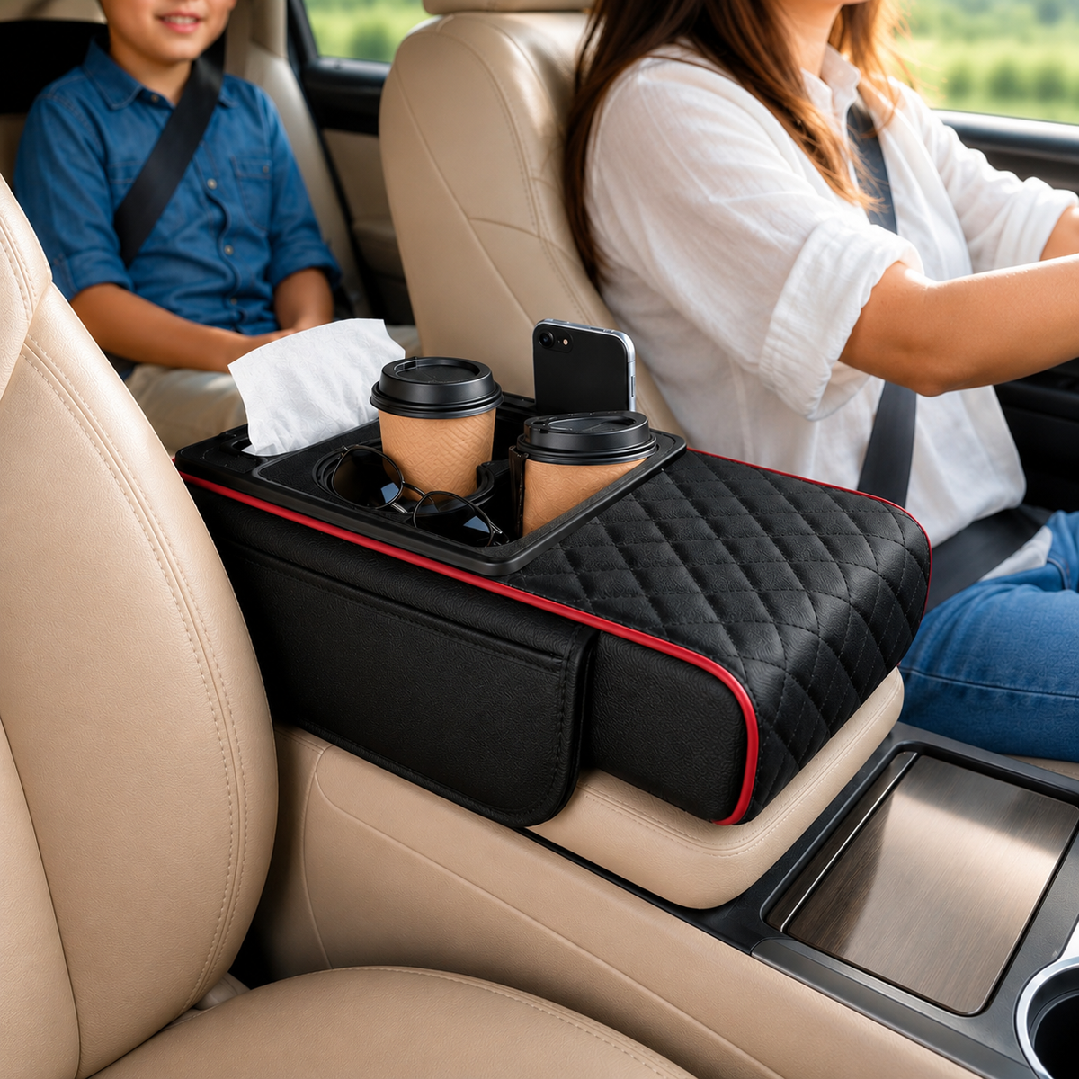 Leather Armrest Cover for Car